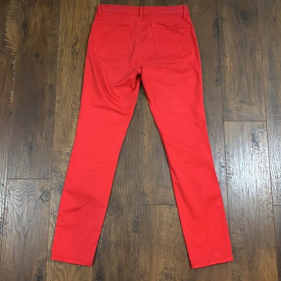 J Brand Bright Red Skinny Leg Ankle Jeans - Picture 8 of 10